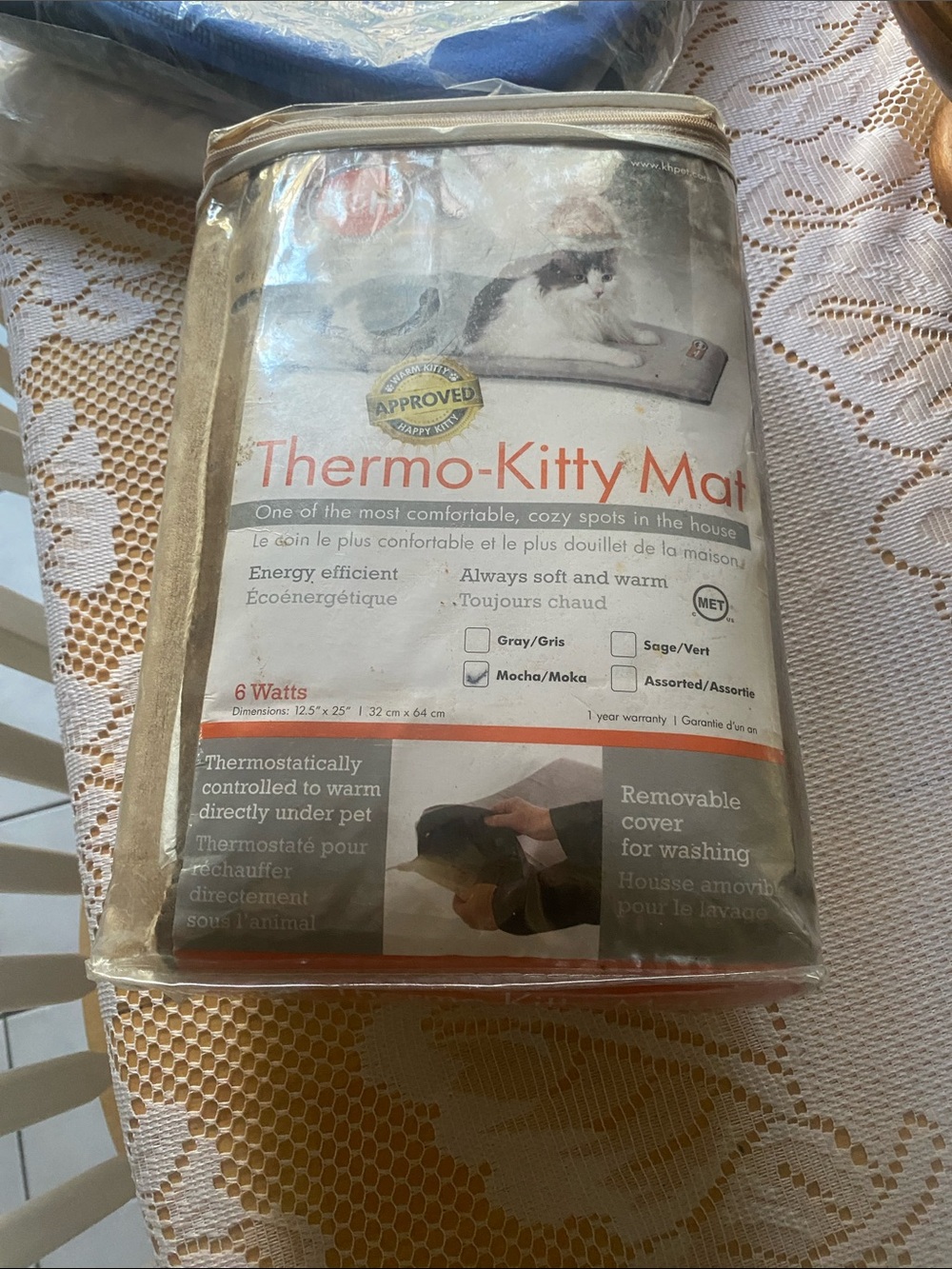 Thermo-Kitty Mat Heated Pet Pad - Beige Trim